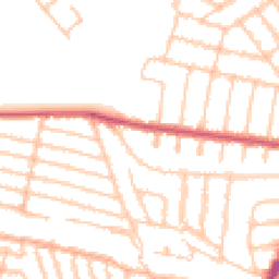Daytime road noise heatmap for NW2 4AF