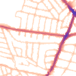 Daytime road noise heatmap for NW2 4AJ