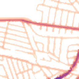 Daytime road noise heatmap for NW2 4AQ