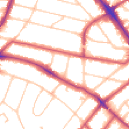 Daytime road noise heatmap for NW2 4DB