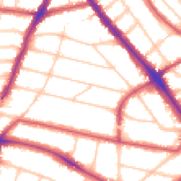 Daytime road noise heatmap for NW2 4HP