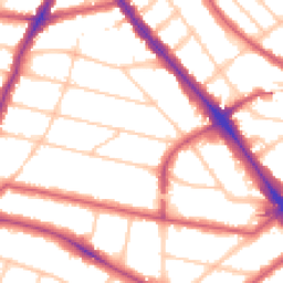 Daytime road noise heatmap for NW2 4HR
