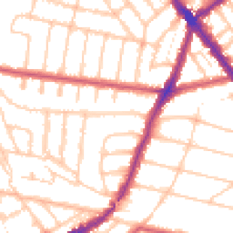 Daytime road noise heatmap for NW2 4LH