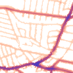 Daytime road noise heatmap for NW2 4LS
