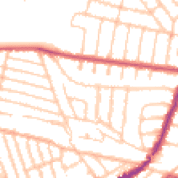 Daytime road noise heatmap for NW2 4LY