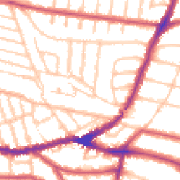 Daytime road noise heatmap for NW2 4NY