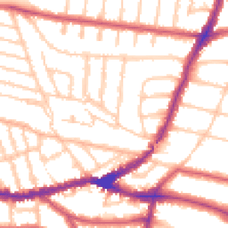 Daytime road noise heatmap for NW2 4PA