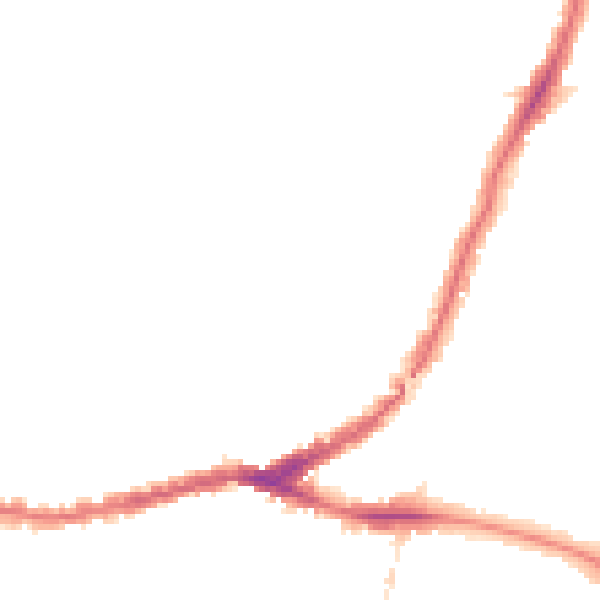 Night-time road noise heatmap for NW2 4PA