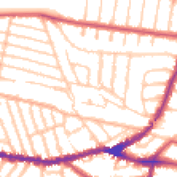 Daytime road noise heatmap for NW2 4PJ