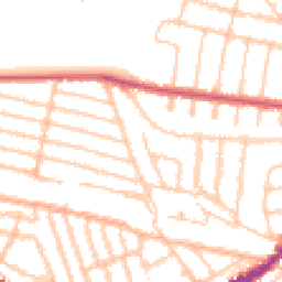 Daytime road noise heatmap for NW2 4PR