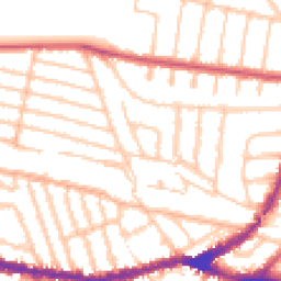 Daytime road noise heatmap for NW2 4PS