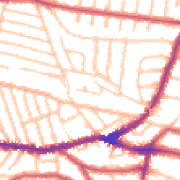 Daytime road noise heatmap for NW2 4PY