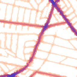 Daytime road noise heatmap for NW2 4QE