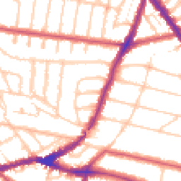 Daytime road noise heatmap for NW2 4QH
