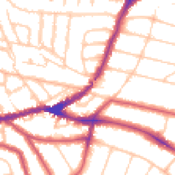 Daytime road noise heatmap for NW2 4QU