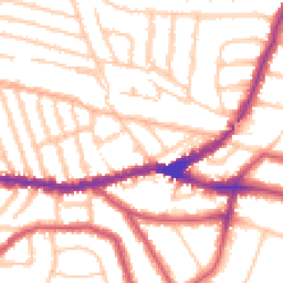 Daytime road noise heatmap for NW2 5AP