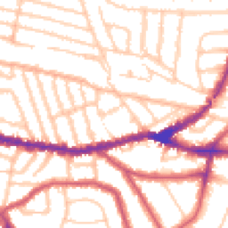 Daytime road noise heatmap for NW2 5AU