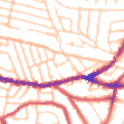 Daytime road noise heatmap for NW2 5AX