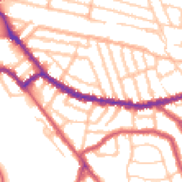 Daytime road noise heatmap for NW2 5BF