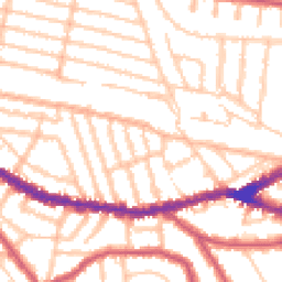 Daytime road noise heatmap for NW2 5BL