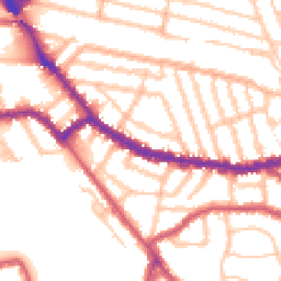 Daytime road noise heatmap for NW2 5BW