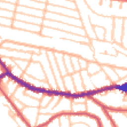 Daytime road noise heatmap for NW2 5DT