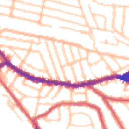 Daytime road noise heatmap for NW2 5DX