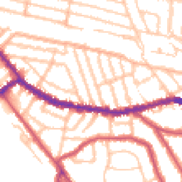 Daytime road noise heatmap for NW2 5EP