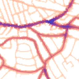Daytime road noise heatmap for NW2 5EY
