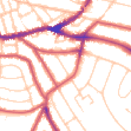 Daytime road noise heatmap for NW2 5JT
