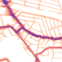 Daytime road noise heatmap for NW2 5NX