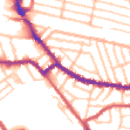 Daytime road noise heatmap for NW2 5NY