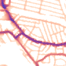 Daytime road noise heatmap for NW2 5PP