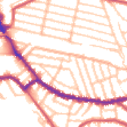 Daytime road noise heatmap for NW2 5QG
