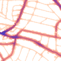 Daytime road noise heatmap for NW2 5QT