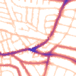 Daytime road noise heatmap for NW2 5SS
