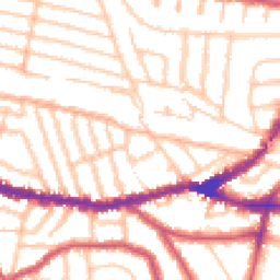 Daytime road noise heatmap for NW2 5UE