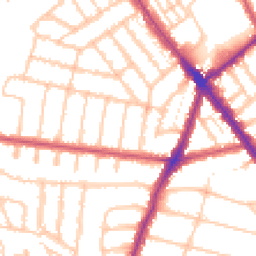 Daytime road noise heatmap for NW2 6DA