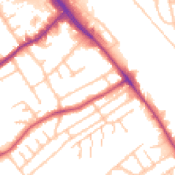 Daytime road noise heatmap for NW2 6EB