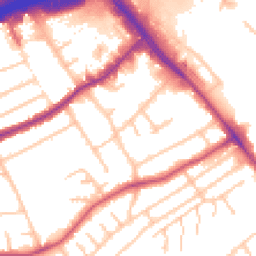 Daytime road noise heatmap for NW2 6EG