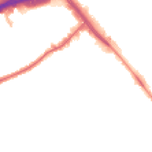 Night-time road noise heatmap for NW2 6EG