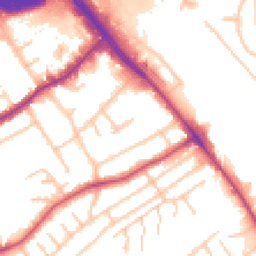 Daytime road noise heatmap for NW2 6EL
