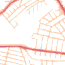 Daytime road noise heatmap for NW2 6FU