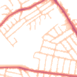 Daytime road noise heatmap for NW2 6GL