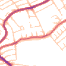 Daytime road noise heatmap for NW2 6HZ