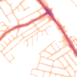 Daytime road noise heatmap for NW2 6NR