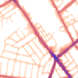Daytime road noise heatmap for NW2 6NX