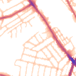 Daytime road noise heatmap for NW2 6QF