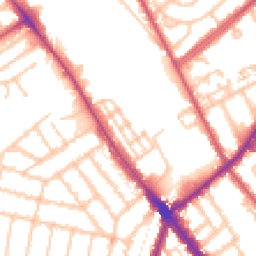 Daytime road noise heatmap for NW2 6QJ