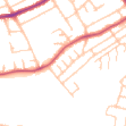 Daytime road noise heatmap for NW2 6RE